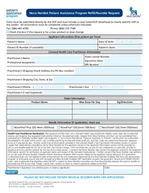 novo nordisk patient assistance program refill/reorder/change request|Novo Nordisk Patient Assistance Program Refill/Reorder。